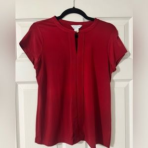 Red Liz Claiborne Suiting Top